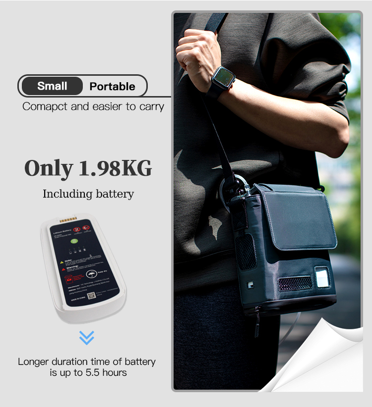  Portable Pulse Oxygen Concentrator Long Duration Time