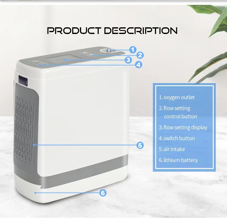  Portable Pulse Oxygen Concentrator Long Duration Time