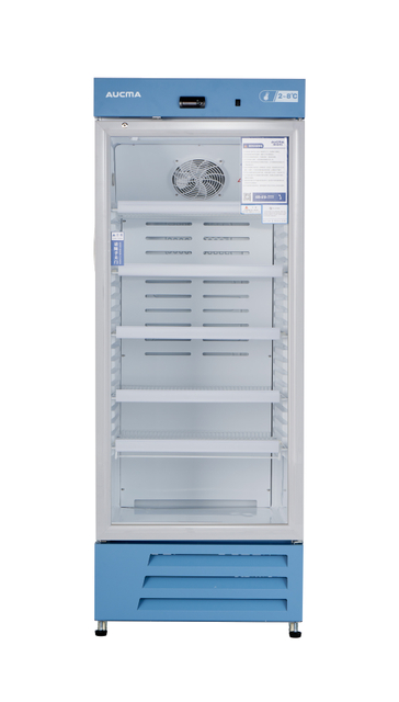 YC-280 2-8℃ 280L Glass Door China Pharmacy Refrigerator