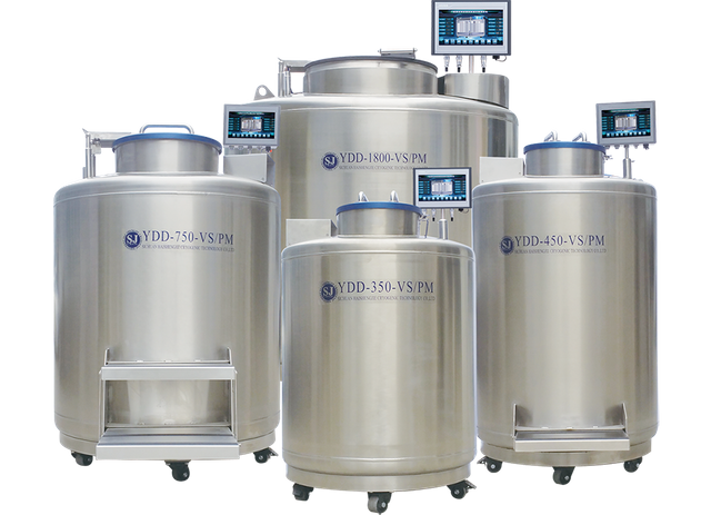 Stainless Steel Wide Neck Large Capacity -196℃ Liquid Nitrogen Tank Cryobiobank Series 